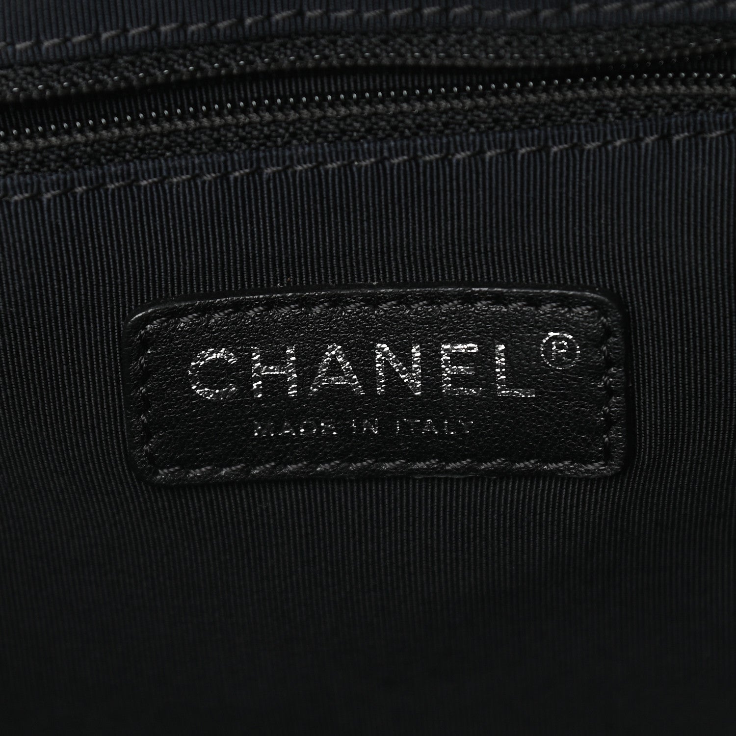 Chanel Canvas Stitched Tweed Large Tote Dark Green 6 of 9