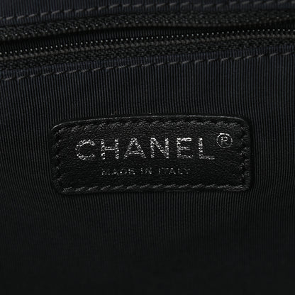 Chanel Canvas Stitched Tweed Large Tote Dark Green 6 of 9