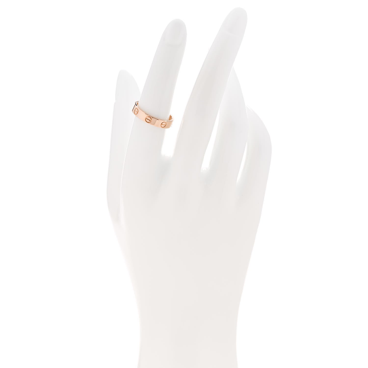 Cartier 18K Pink Gold 3.5mm LOVE Wedding Band Ring 53 6.5 2 of 5