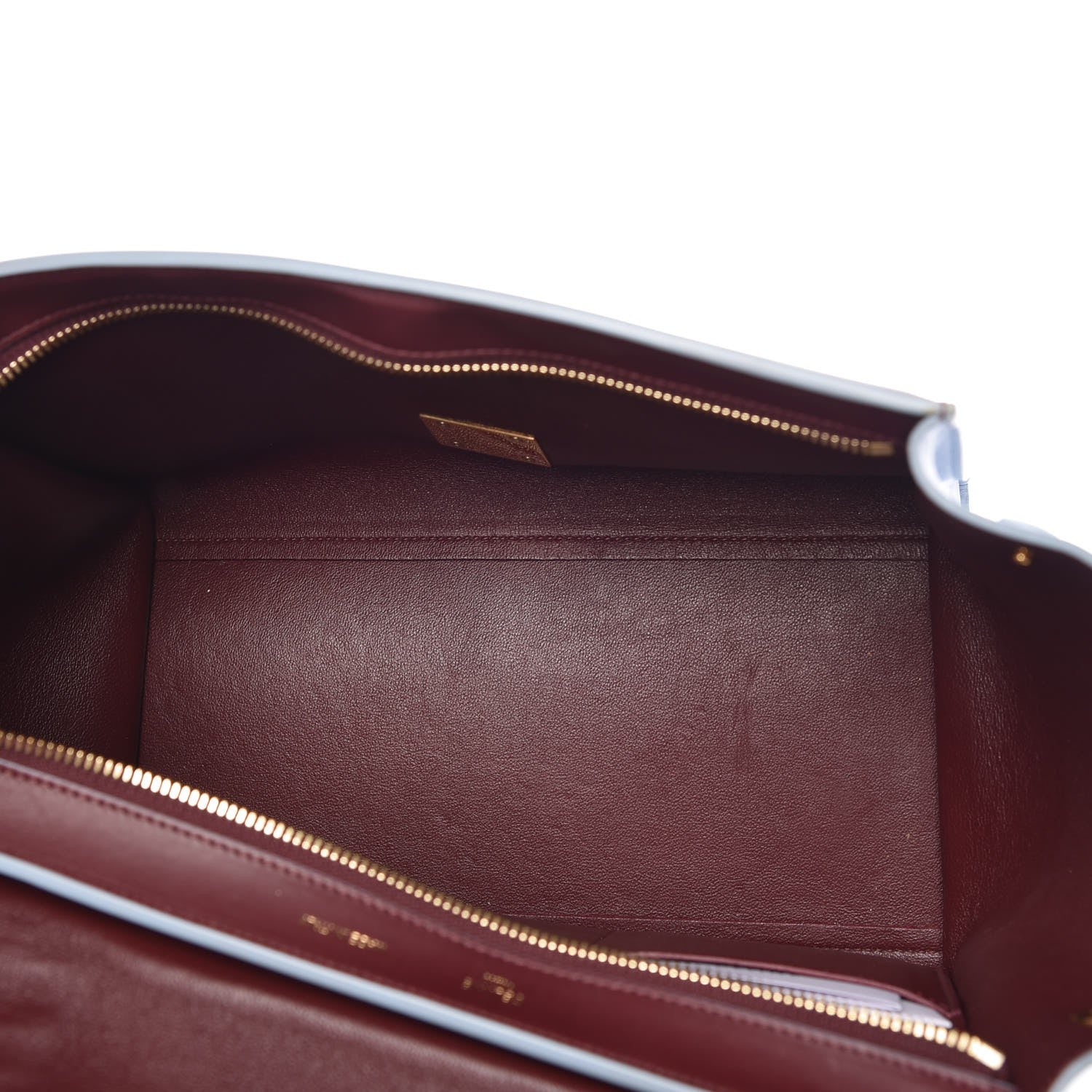 Celine Smooth Calfskin Small Bi-Color Trapeze Burgundy Azur 6 of 9