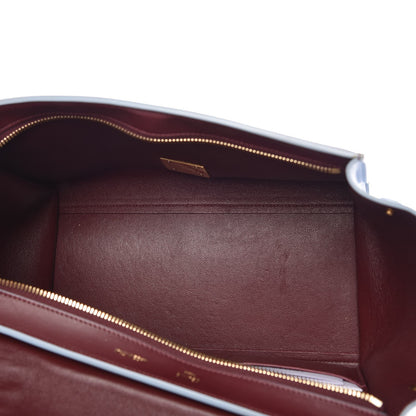 Celine Smooth Calfskin Small Bi-Color Trapeze Burgundy Azur 6 of 9