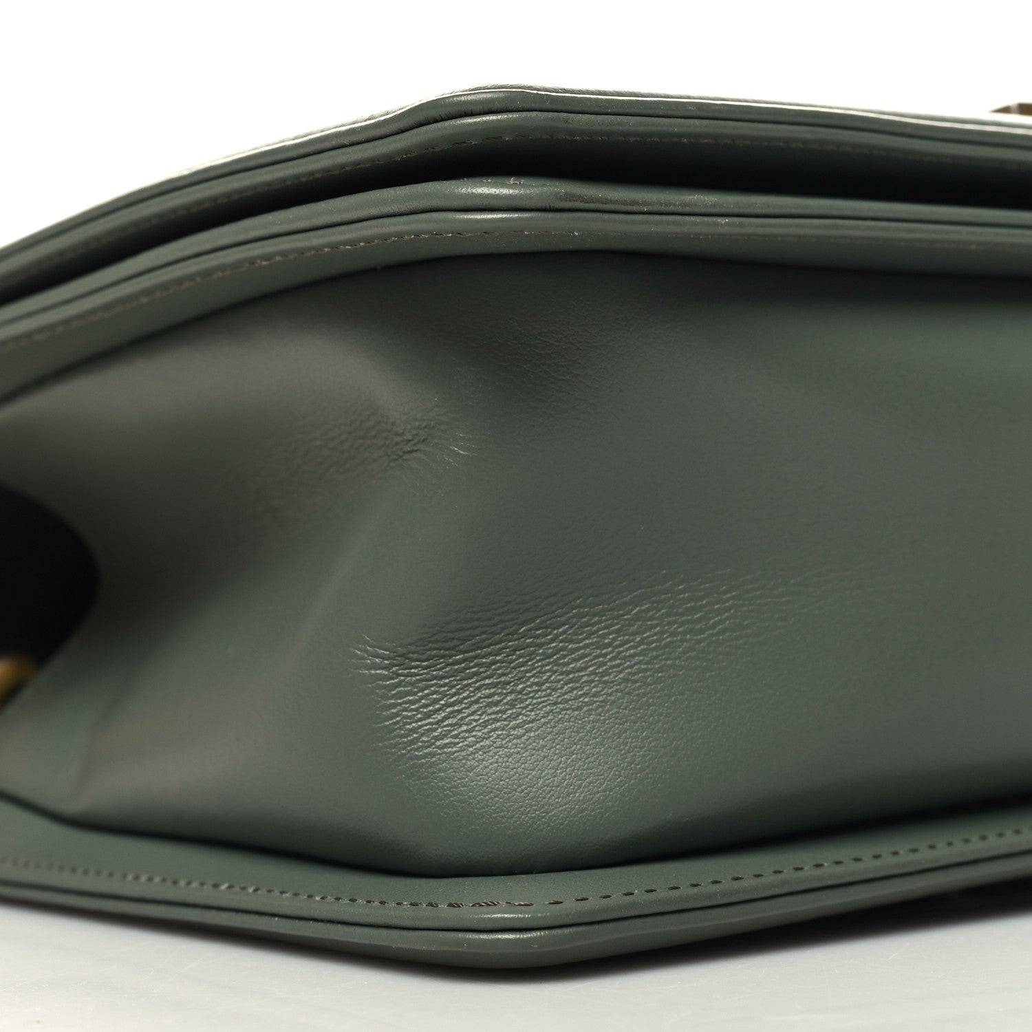 Chanel Calfskin Quilted Medium Boy Flap Dark Green 9 of 10
