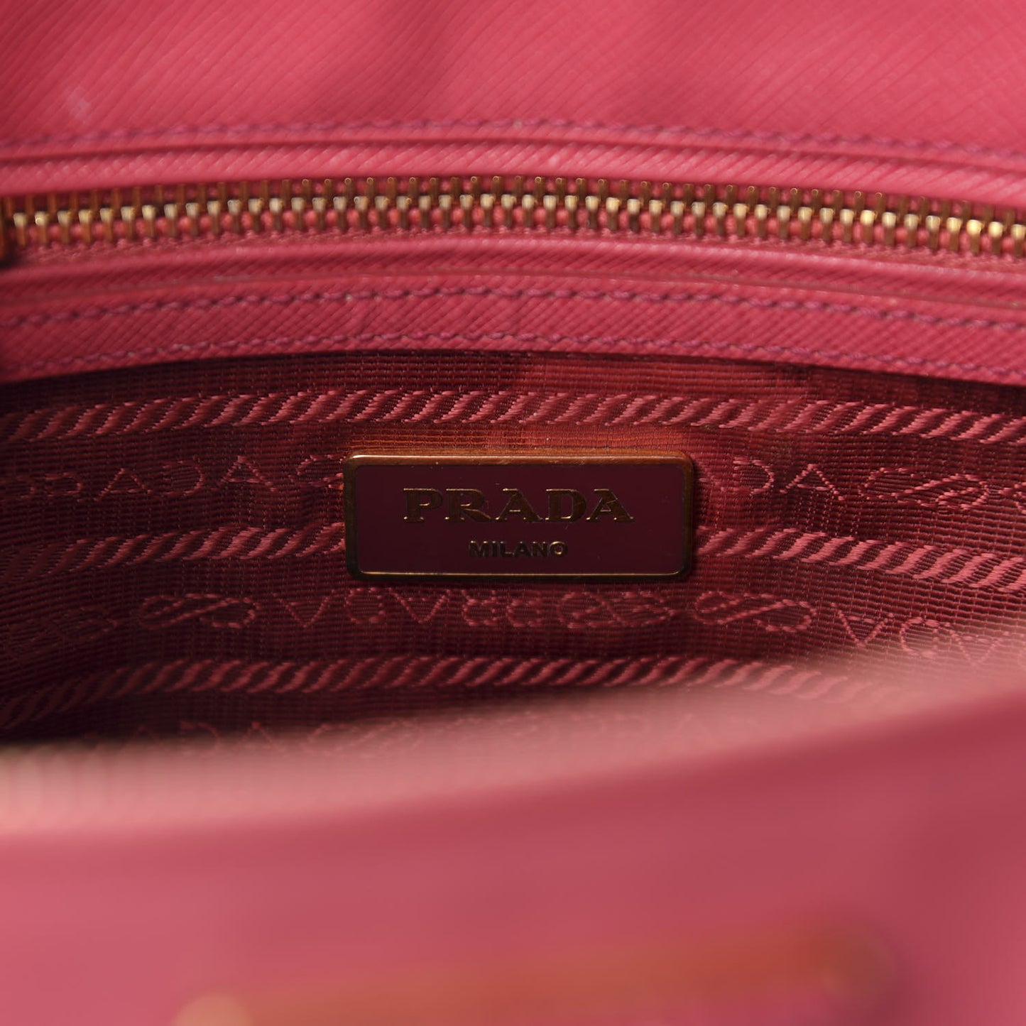 Saffiano Small Galleria Double Zip Tote Fuxia