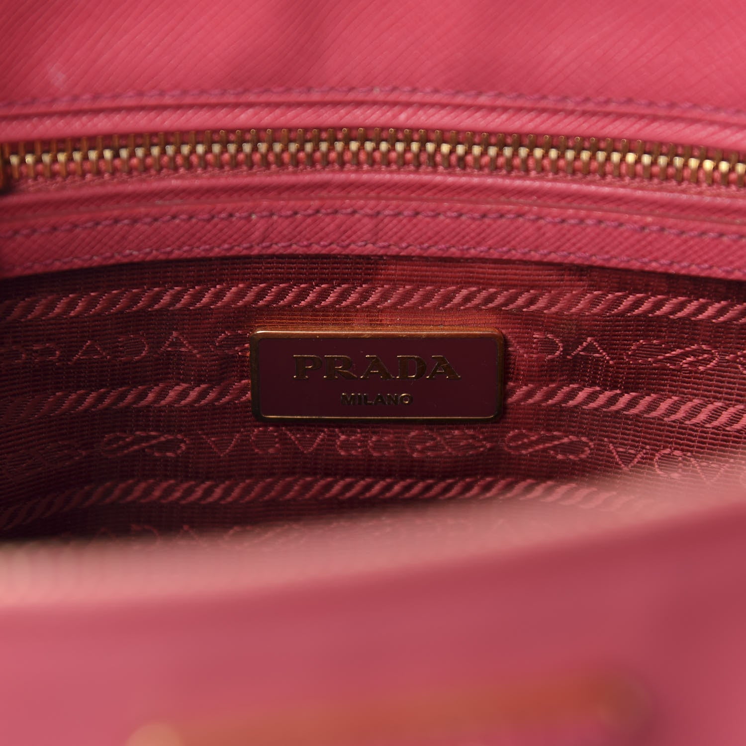 Prada Saffiano Small Galleria Double Zip Tote Fuxia 9 of 16