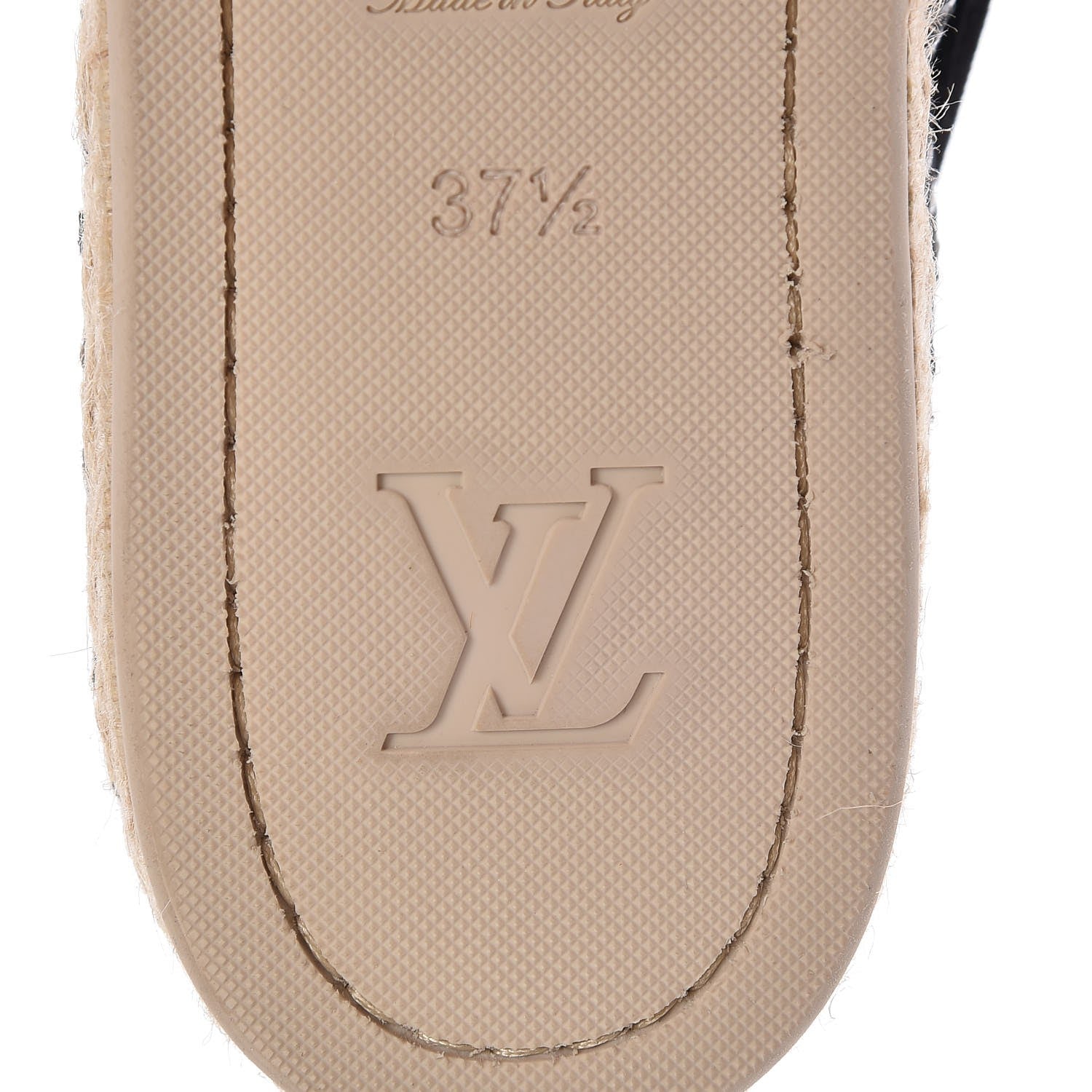Louis Vuitton Mesh Sequin Sea Breeze Espadrille Flats 37.5 Black 7 of 8