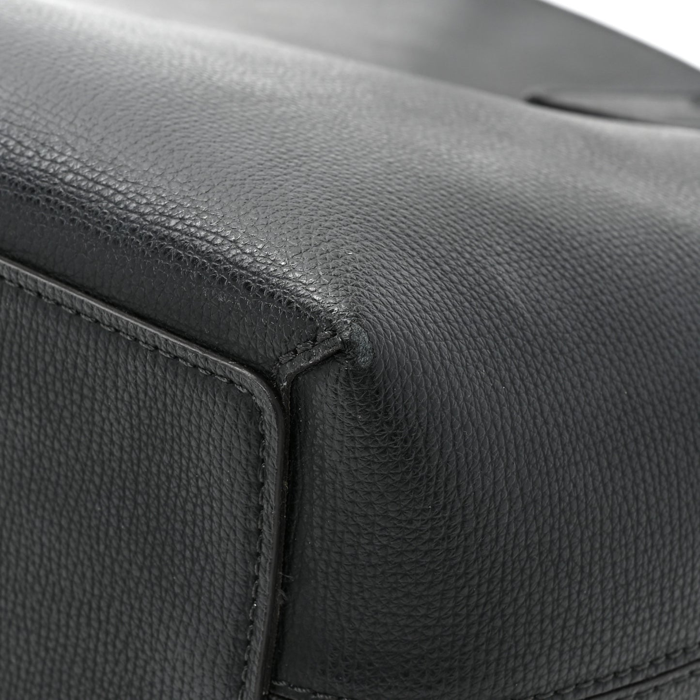 Grainy Calfskin Haymarket Colours Check Medium Zip Tote Black