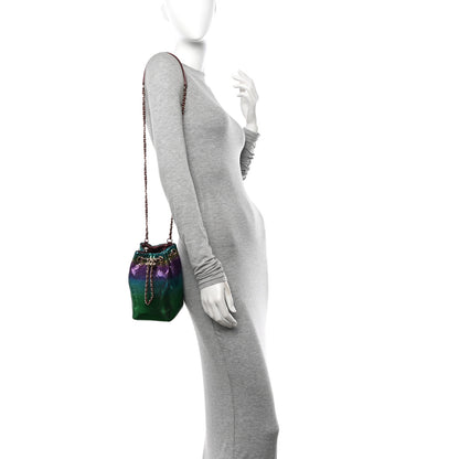 Chanel Faded Metallic Mesh Mini Bucket Bag Multicolor 2 of 10