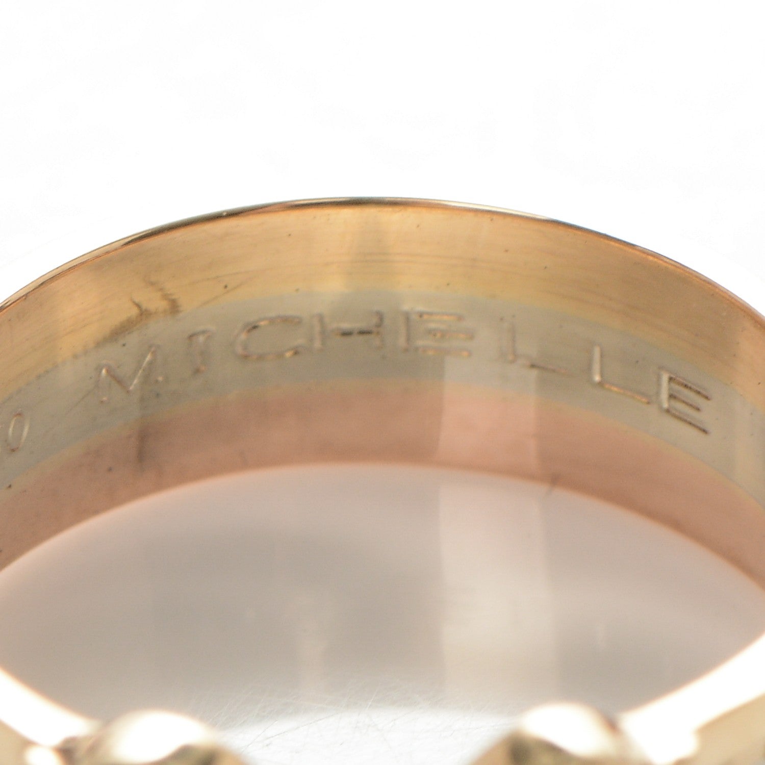Cartier 18K Pink Yellow White Gold C De Ring 49 4.75 5 of 6