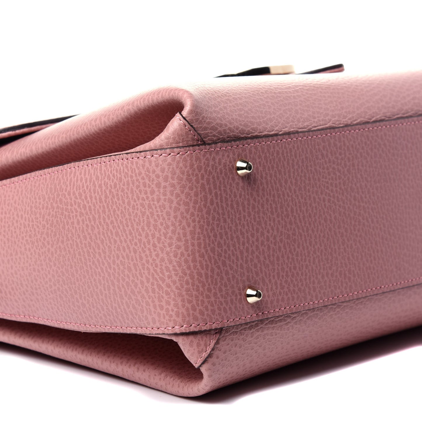 Dollar Calfskin Medium Interlocking G Top Handle Shoulder Bag Soft Pink