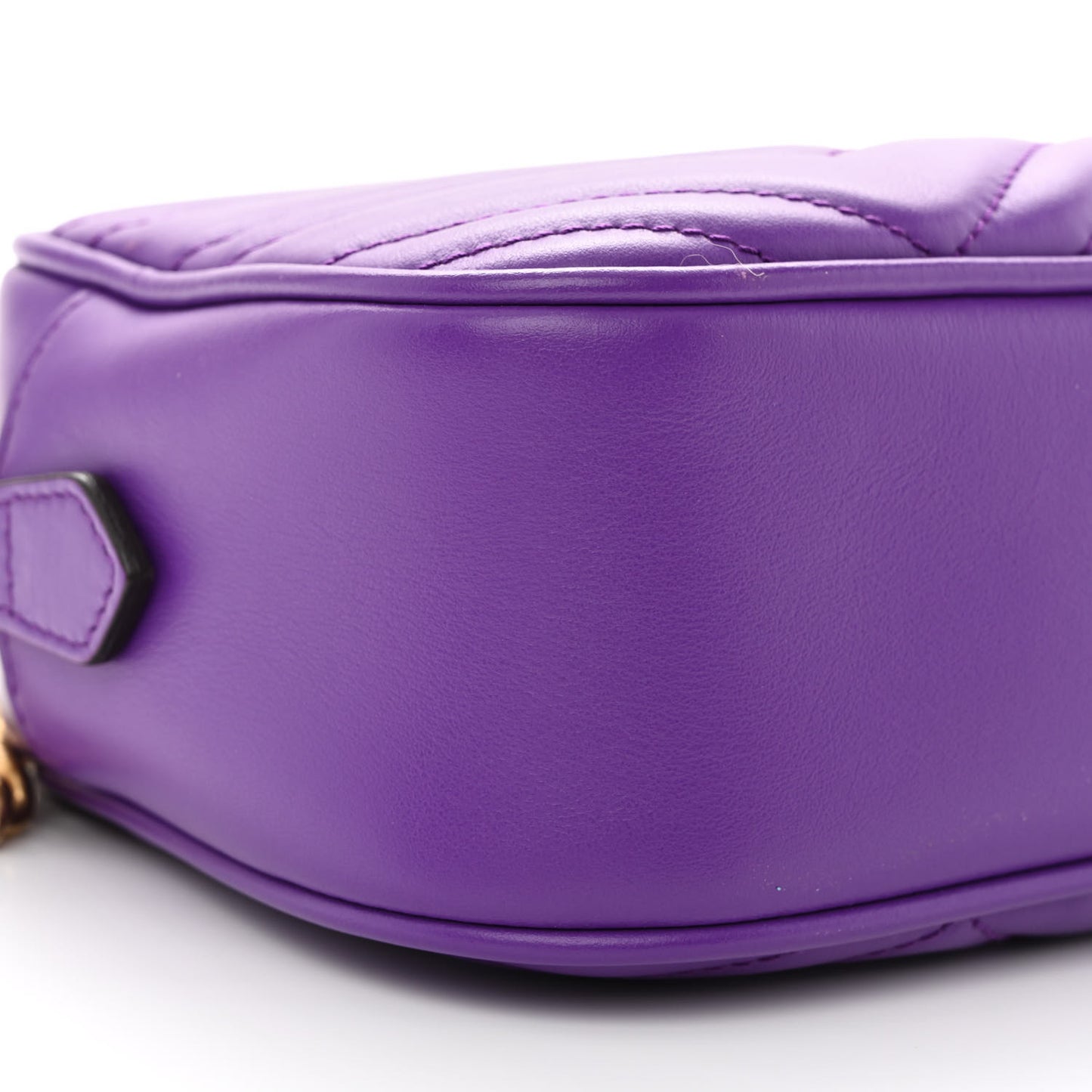 Calfskin Matelasse Small GG Marmont Chain Shoulder Bag Shine Purple