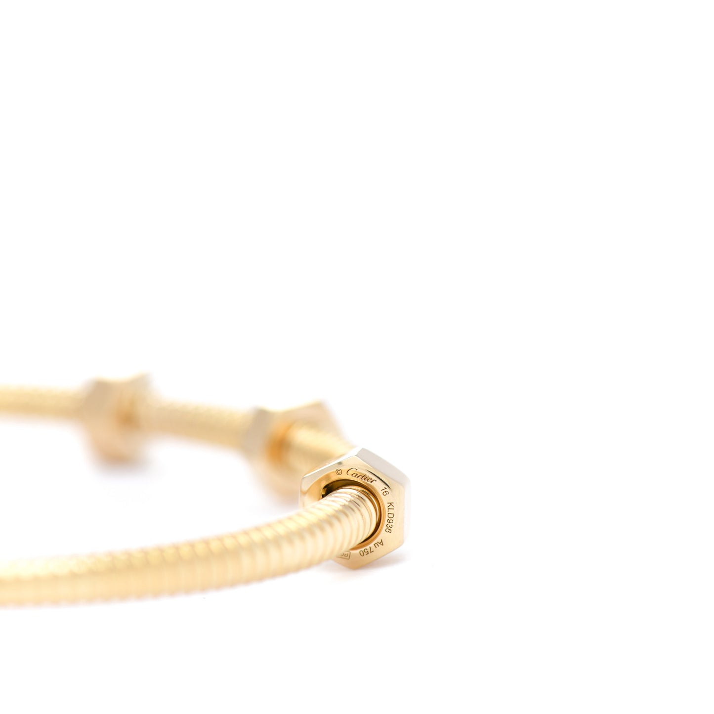 18K Yellow Gold Ecrou de Cartier Bracelet 16