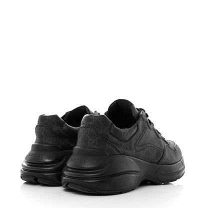 Gucci GG Supreme Monogram Mens Rhyton Sneakers 10.5 Black 4 of 8