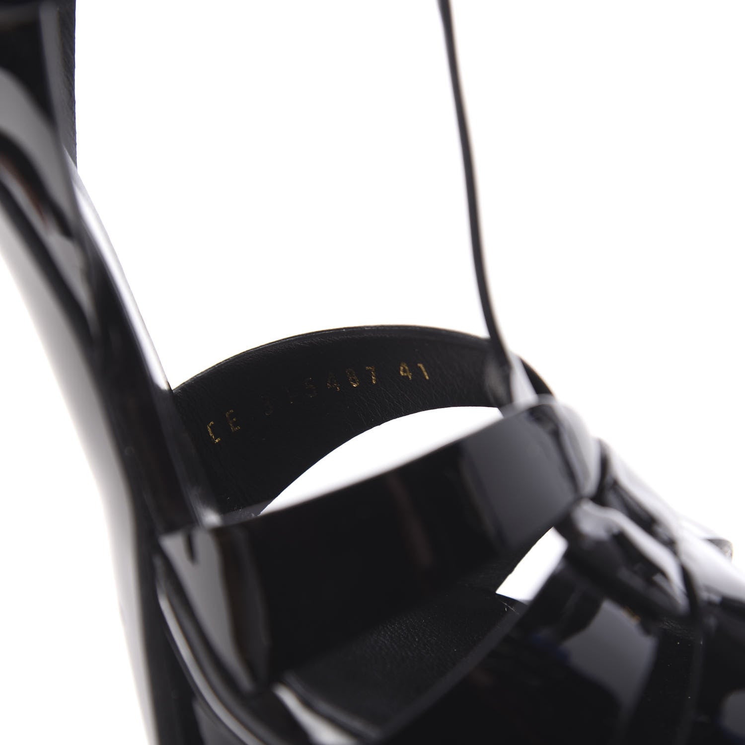 Saint Laurent Patent Tribute 105 Platform Sandals 41 Black 7 of 11