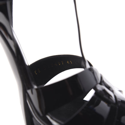 Saint Laurent Patent Tribute 105 Platform Sandals 41 Black 7 of 11