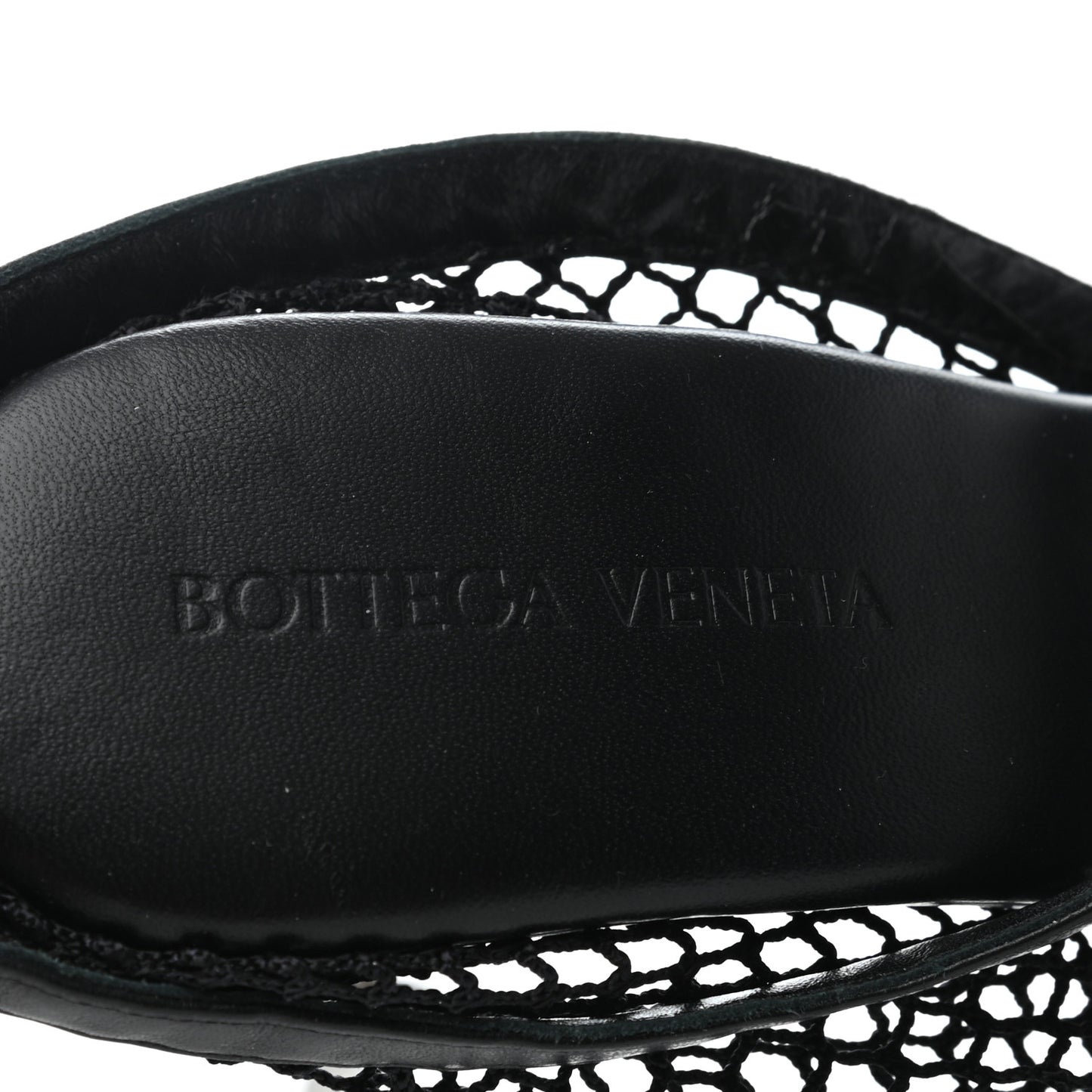 Mesh Nappa Chunky Chain Sandals 37.5 Black