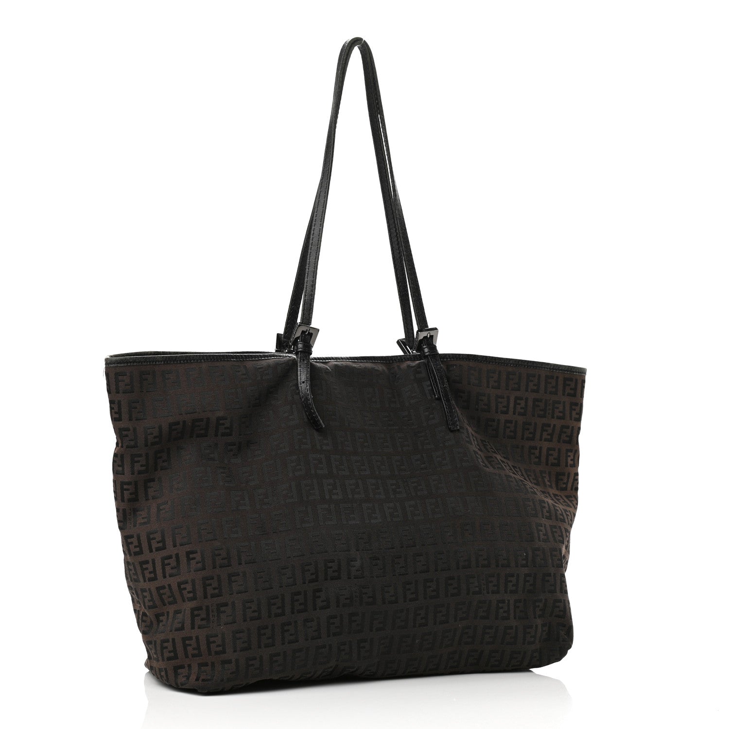 Fendi Zucchino Shopping Tote Dark Brown 2 of 11