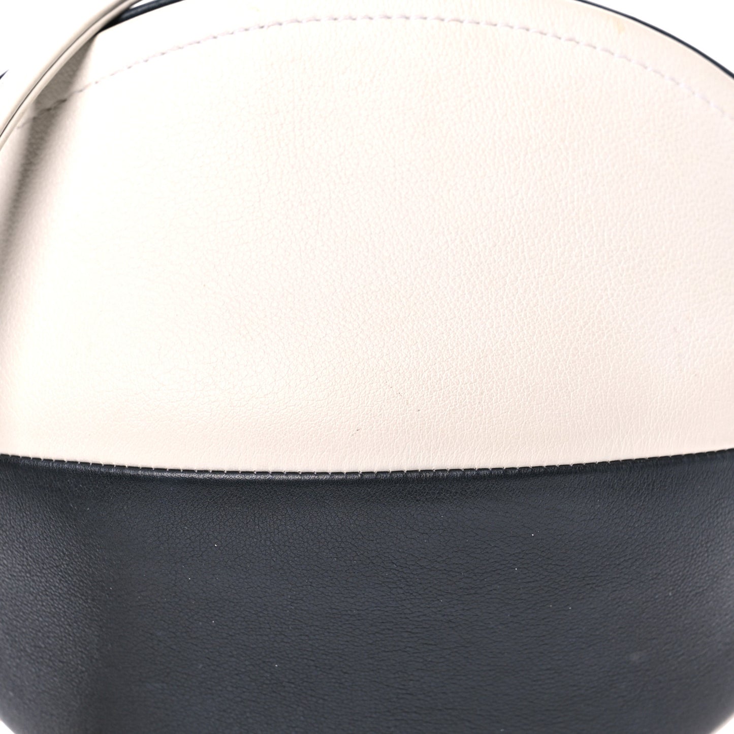 Calfskin Coco Beach Ball Bag White Black