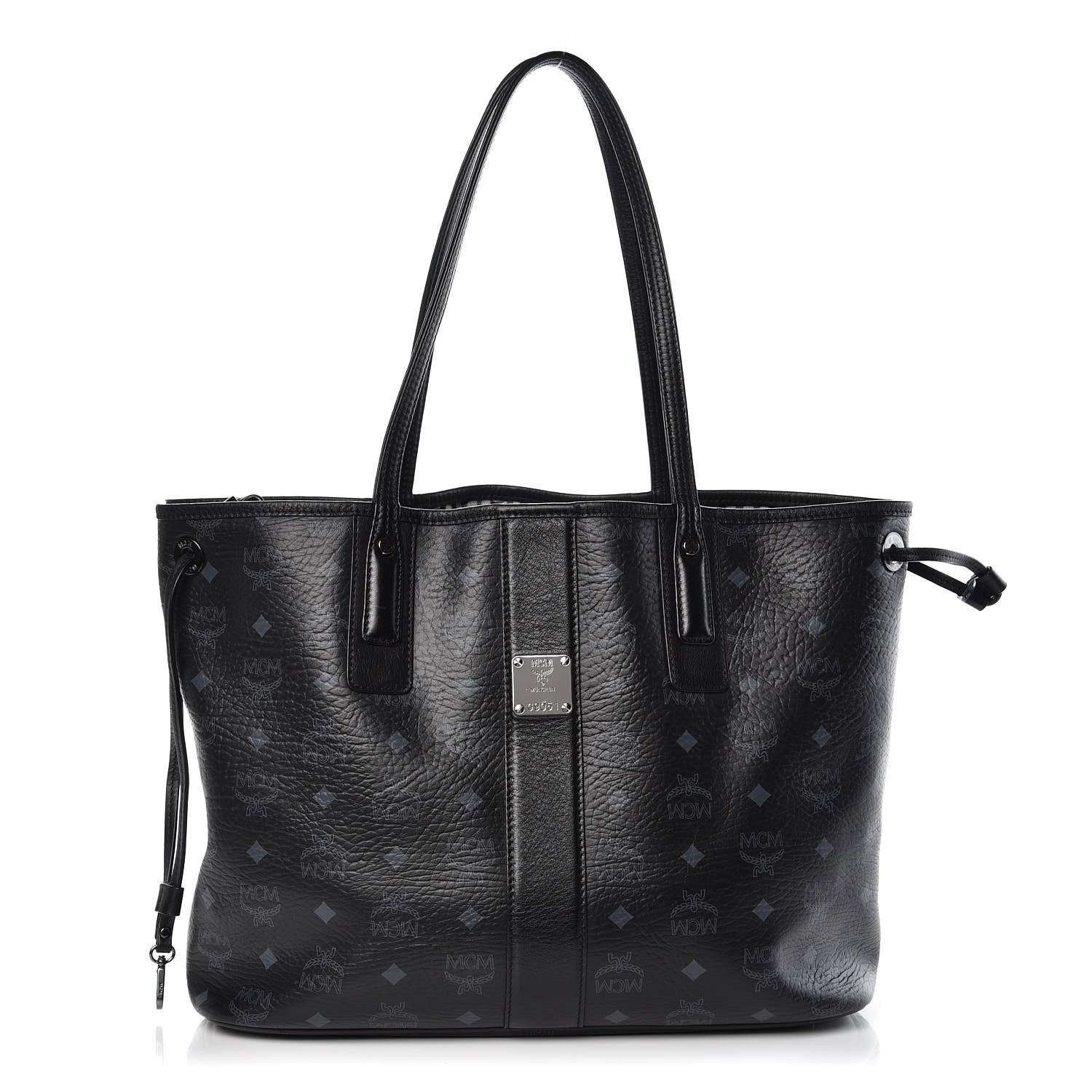 MCM Visetos Medium Liz Reversible Shopper Tote Black 1 of 11