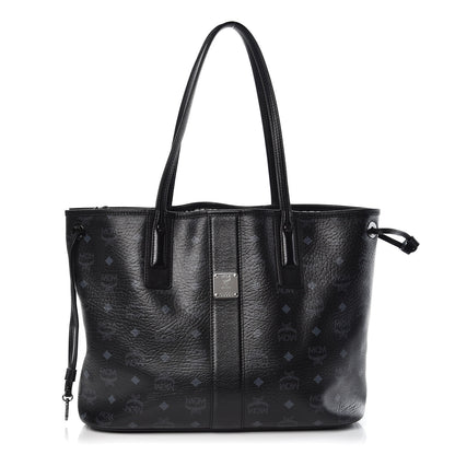 MCM Visetos Medium Liz Reversible Shopper Tote Black 1 of 11