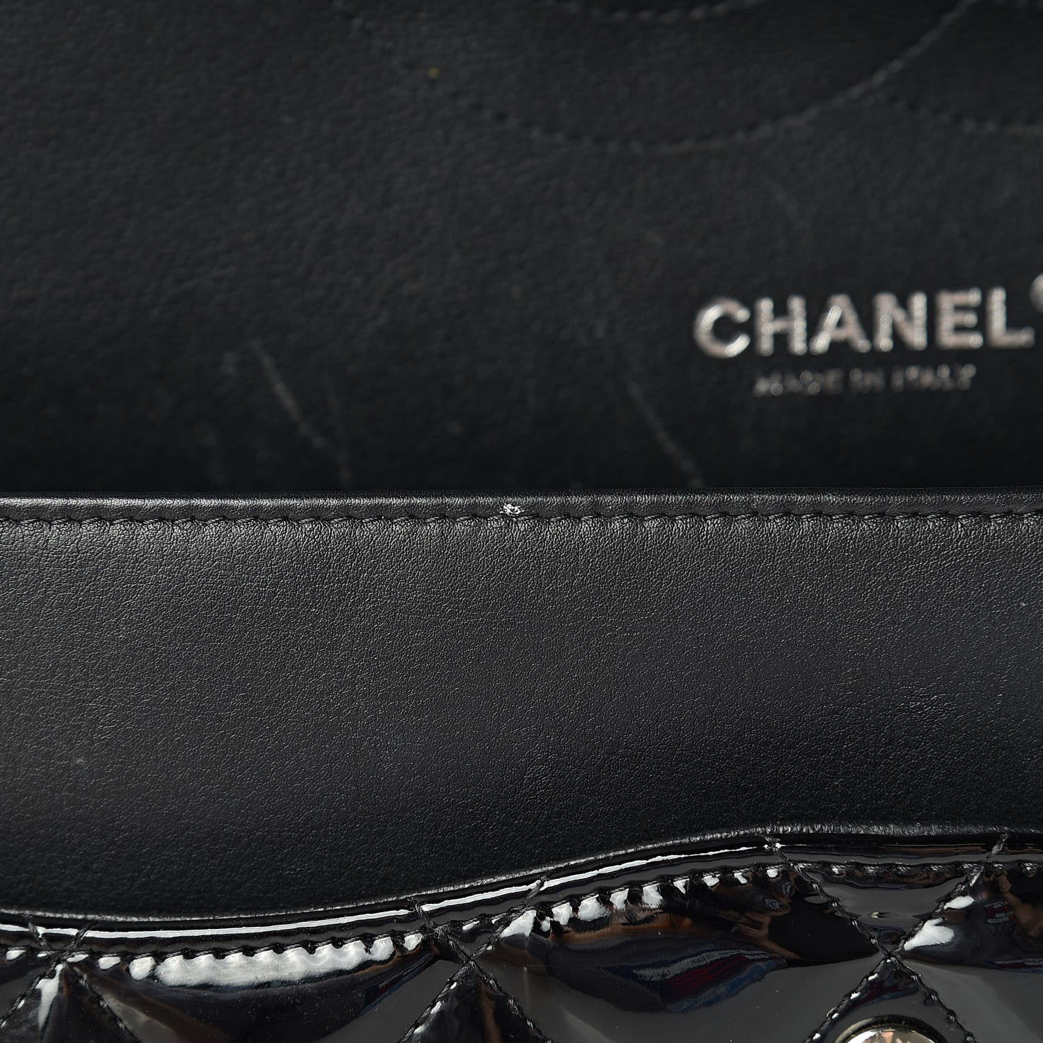 Chanel Patent Quilted Jumbo Double Flap Black 11 of 17