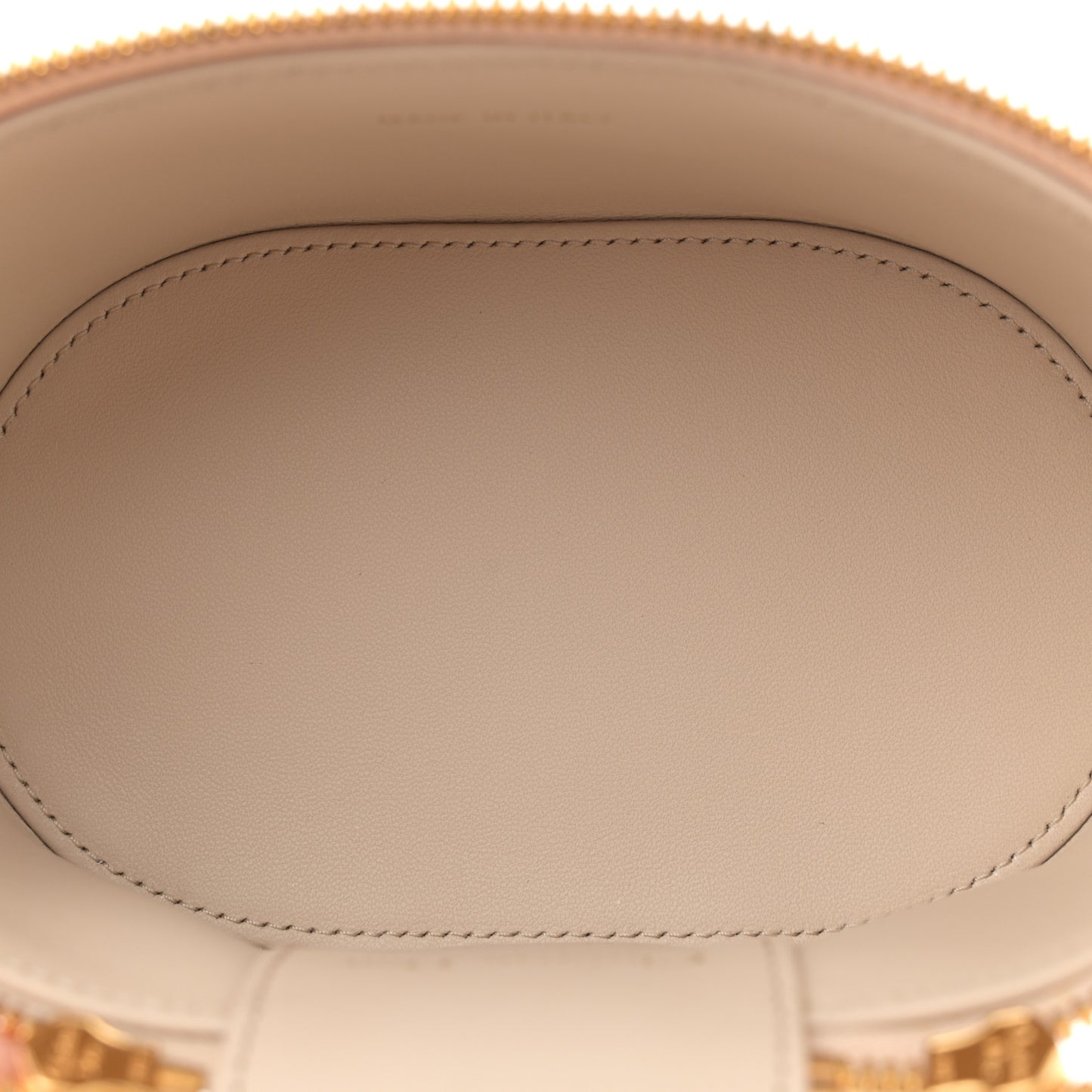 Calfskin CD Signature Vanity Caramel Beige