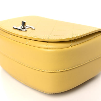 Chanel Calfskin Stitched Small Ring My Bag Flap Crossbody Yellow 10 of 10