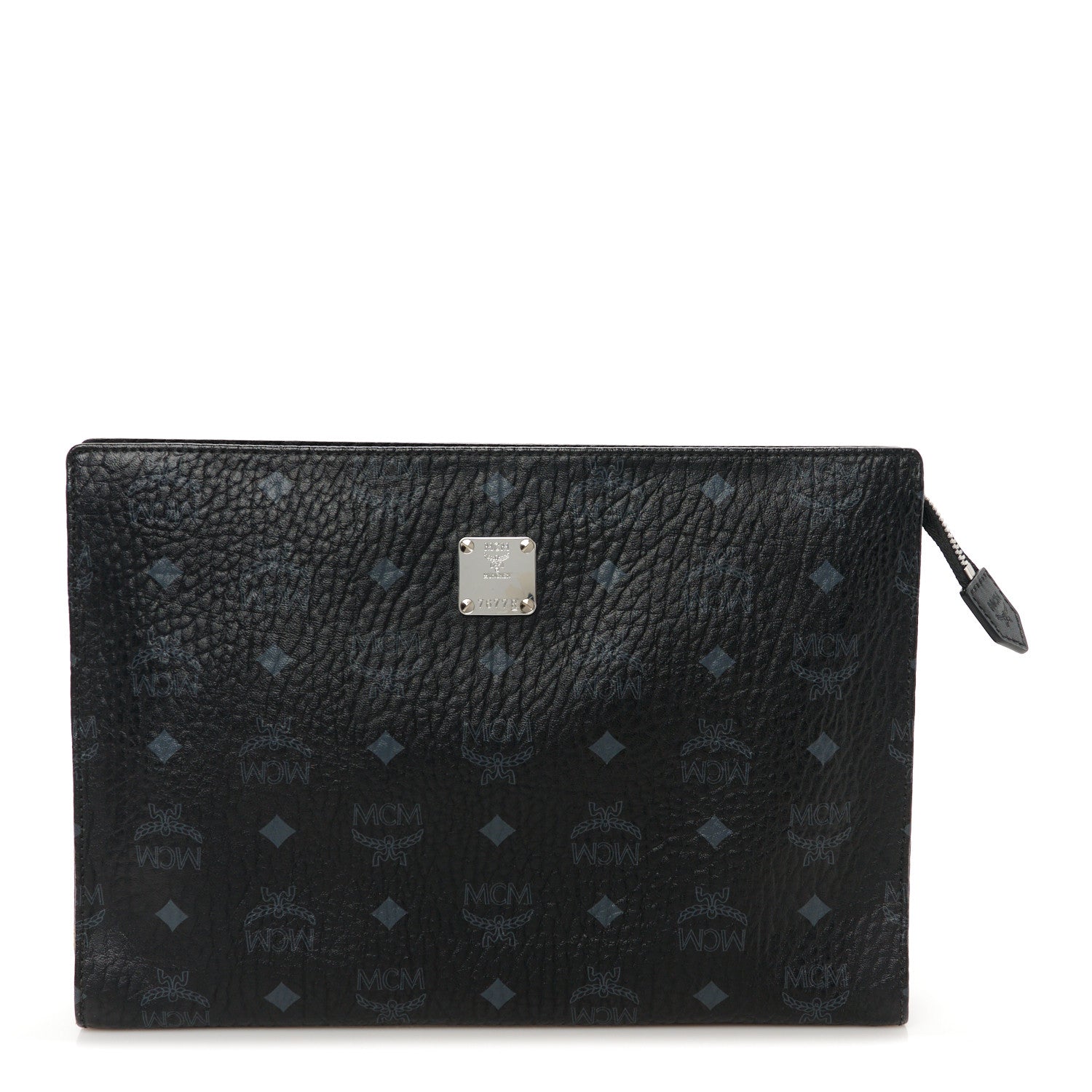 MCM Visetos Medium Zip Pouch Black 1 of 9