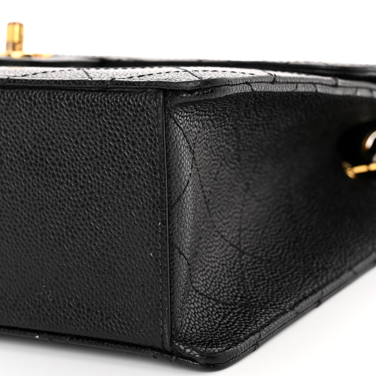 Chanel Caviar Stitch Jumbo Single Flap Black 9 of 11
