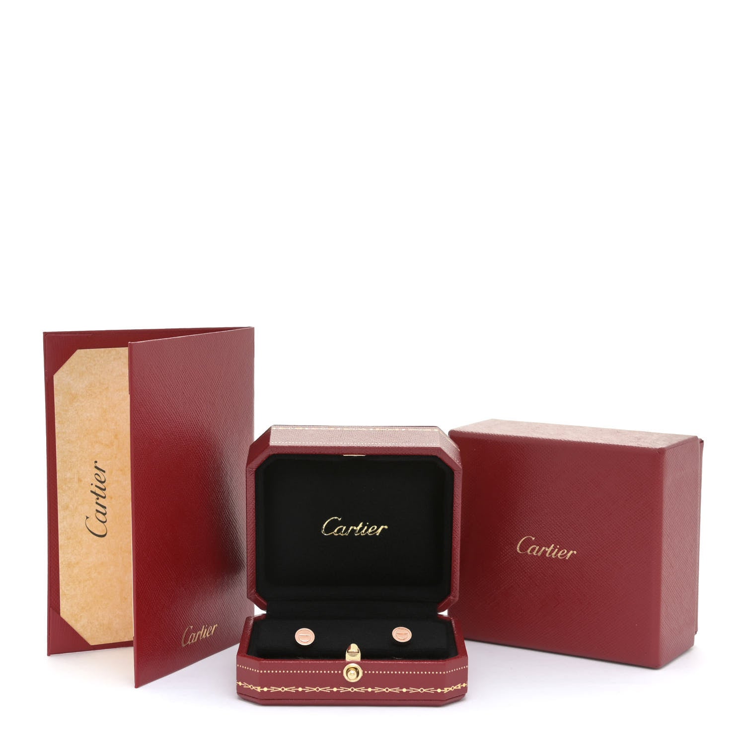 Cartier 18K Pink Gold LOVE Earrings 6 of 6