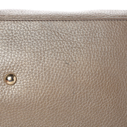 Gucci Metallic Cellarius Calfskin Small Soho Top Handle Satchel Golden Beige 14 of 18