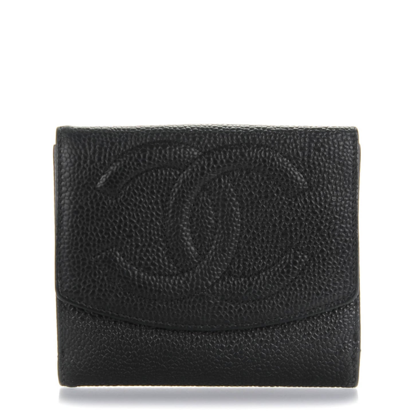 Caviar Timeless CC Compact French Wallet Black