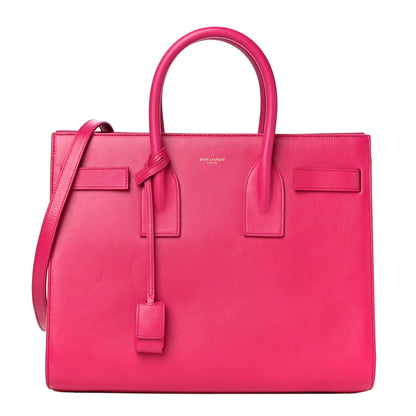Saint Laurent Calfskin Small Sac De Jour Lipstick Fuchsia 1 of 14