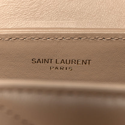 Saint Laurent Calfskin Y Quilted Monogram Toy Loulou Crossbody Bag Latte 6 of 10
