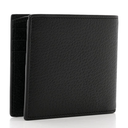 Gucci Calfskin Boar Effect GG Marmont Bi-Fold Wallet Black 3 of 8