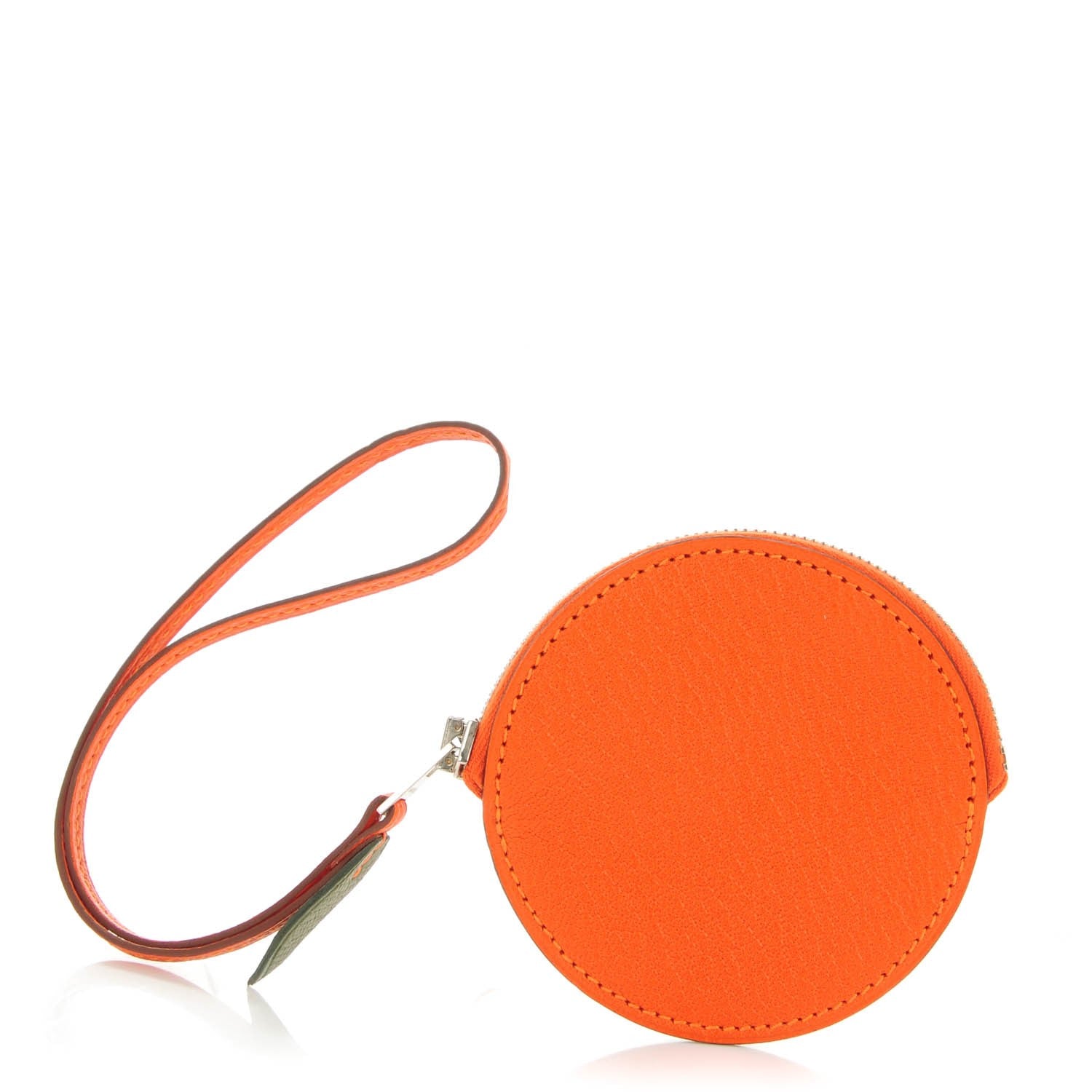 Hermes Chevre Mysore Tutti Frutti Orange Coin Purse Charm Feu Canopee 1 of 8