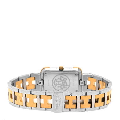 Hermes Stainless Steel 18mm Rectangle Croisiere Quartz Watch Gold 3 of 5