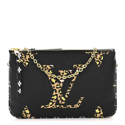 Louis Vuitton Monogram Giant Jungle Pochette Double Zip Black 1 of 13