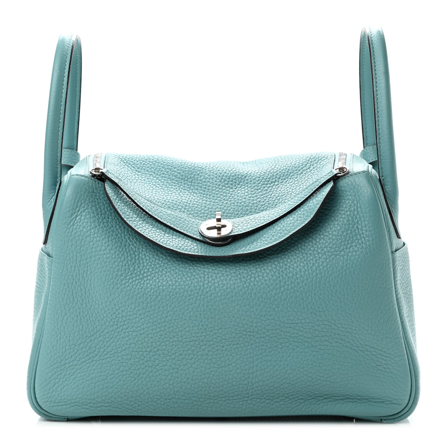Hermes Taurillon Clemence Lindy 30 Bleu Atoll 1 of 11