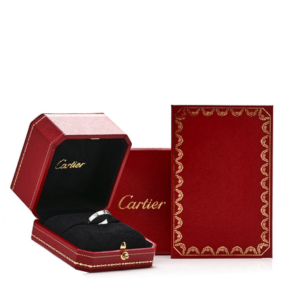 Cartier 18K White Gold 3.5mm LOVE Wedding Band Ring 53 6.5 5 of 5