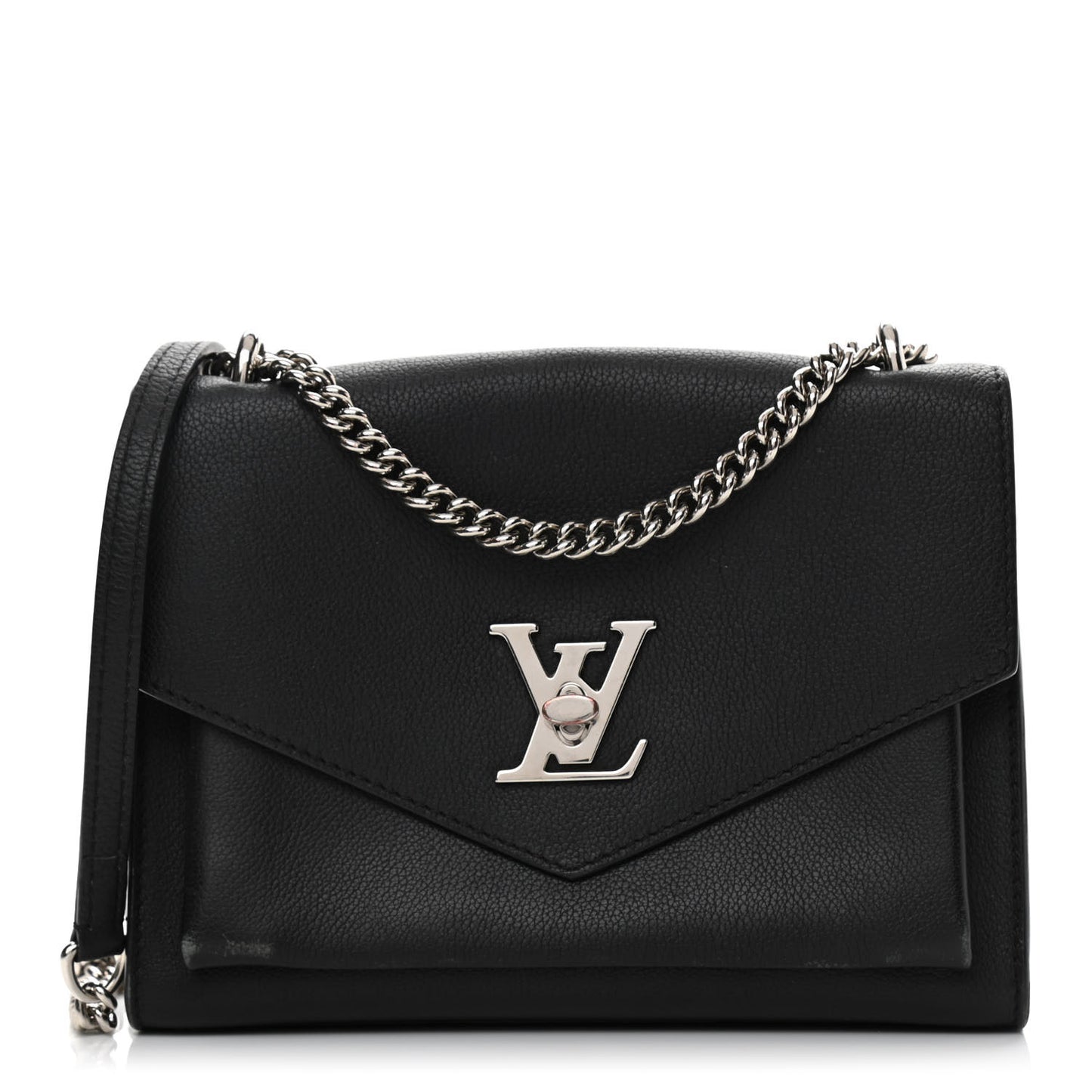 Soft Calfskin Mylockme Chain Bag BB Black