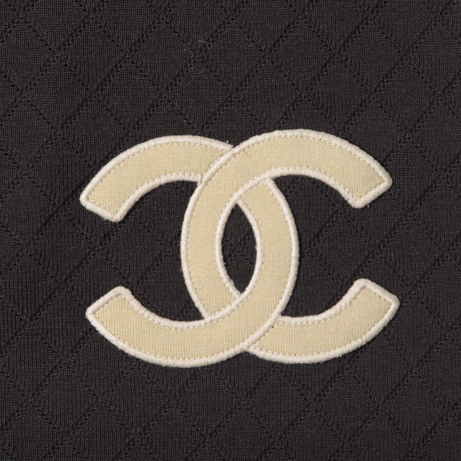 Chanel Merino Wool CC Scarf Brown 3 of 4
