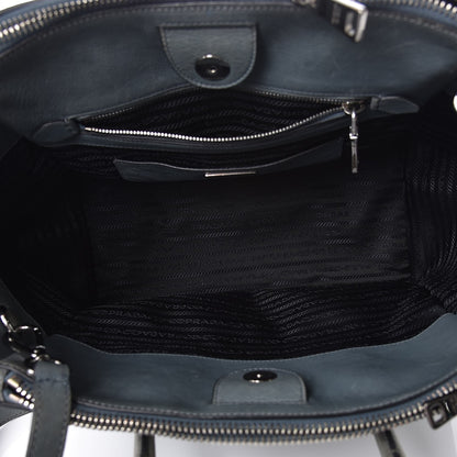 Prada Glace Calf Twin Pocket Tote Marine 5 of 10