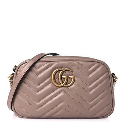 Gucci Calfskin Matelasse Small GG Marmont Chain Shoulder Bag Porcelain Rose 1 of 10