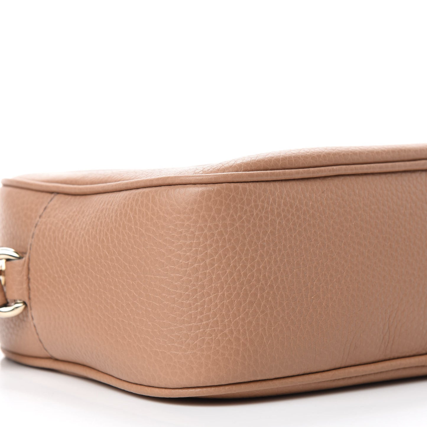 Pebbled Calfskin Small Soho Disco Bag Rose Beige