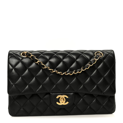 Chanel Lambskin Quilted Medium Double Flap Black 1 of 11