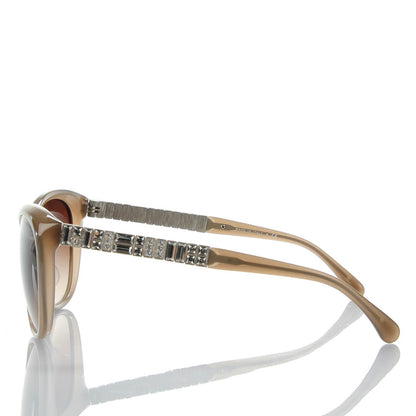 Chanel Crystal Baguette Cat Eye Sunglasses 5309-B-A Brown 3 of 6