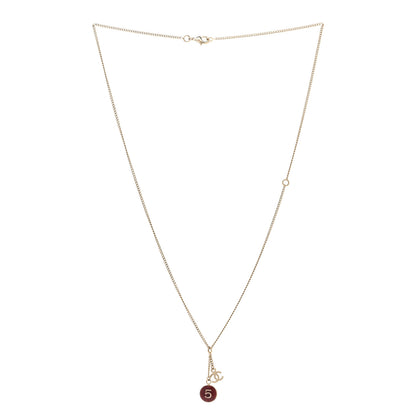 Chanel Chain No 5 CC Necklace Red Gold 3 of 6