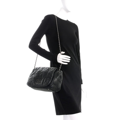 Chanel Iridescent Calfskin Glint Accordion Flap Black 2 of 8