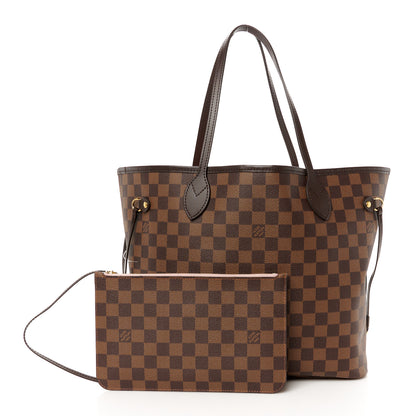 Louis Vuitton Damier Ebene Neo Neverfull MM Rose Ballerine 2 of 14