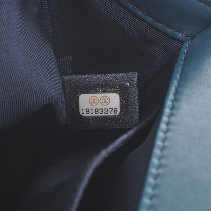 Chanel Velvet Tweed Medium Boy Flap Teal 7 of 7